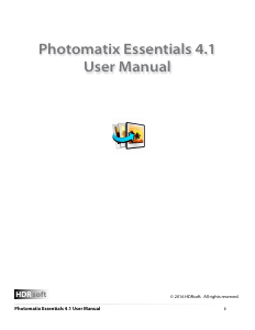 Manual HDR Photomatix Essentials 4.1