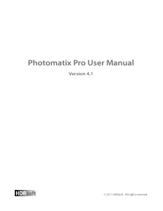 Handleiding HDR Photomatix Pro 4.1