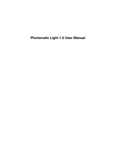 Handleiding HDR Photomatix Light 1.0