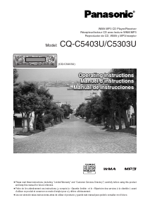 Manual de uso Panasonic CQ-C5303U Radio para coche