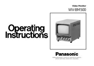 Manual Panasonic WV-BM500 Monitor