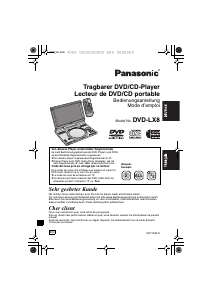 Mode d’emploi Panasonic DVD-LX8 Lecteur DVD
