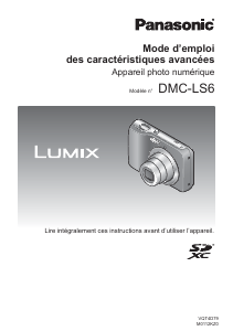 Mode d’emploi Panasonic DMC-LS6E Lumix Appareil photo numérique