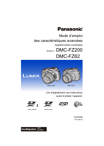 Mode d’emploi Panasonic DMC-FZ62EB Lumix Appareil photo numérique