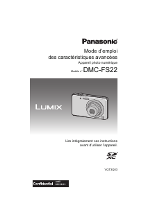 Mode d’emploi Panasonic DMC-FS22EG Lumix Appareil photo numérique