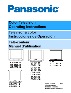 Mode d’emploi Panasonic CT-F2924 Téléviseur
