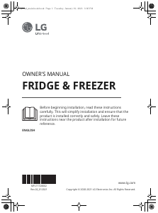 Manual LG GTB583SHHZD Fridge-Freezer