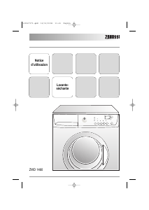 Mode d’emploi Zanussi ZWD1460 Lave-linge séchant