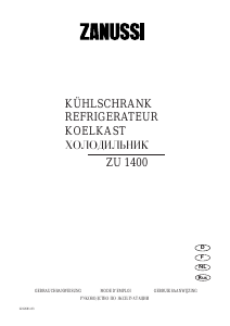 Bedienungsanleitung Zanussi ZU1400 Kühlschrank