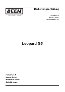 Handleiding Beem Leopard G5 Vleesmolen