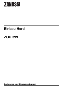 Bedienungsanleitung Zanussi ZOU399X Herd