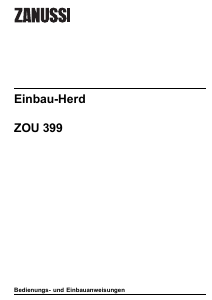 Bedienungsanleitung Zanussi ZOU399B Herd