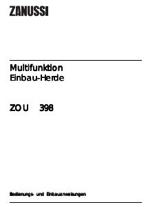 Bedienungsanleitung Zanussi ZOU398W Herd