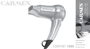 Handleiding Carmen HD 1390 Comfort 1400 Haardroger