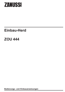 Bedienungsanleitung Zanussi ZOU444W Herd