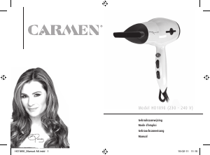 Manual Carmen HD 1890 High Performance 1800 Hair Dryer