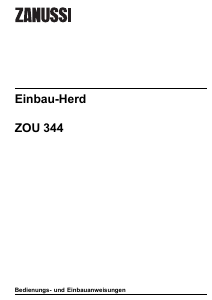Bedienungsanleitung Zanussi ZOU344X Herd