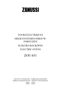 Mode d’emploi Zanussi ZOU651N/1 Cuisinière