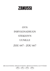 Brugsanvisning Zanussi ZOU647QW Komfur