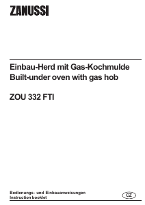 Bedienungsanleitung Zanussi ZOU332FTIX Herd