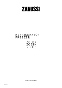 Manual Zanussi ZO33N Fridge-Freezer