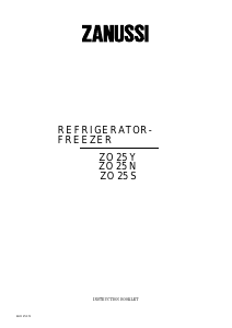 Manual Zanussi ZO25Y Fridge-Freezer