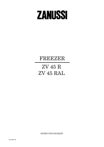 Manual Zanussi ZV 45 RAL Freezer