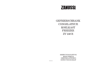 Handleiding Zanussi ZV 240 R Vriezer