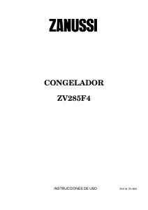 Manual de uso Zanussi ZV 285 F4 Congelador