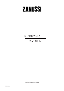 Manual Zanussi ZV 40 R Freezer