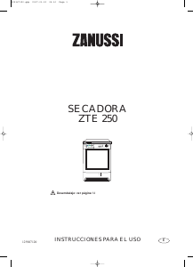 Manual de uso Zanussi ZTE 250 Secadora