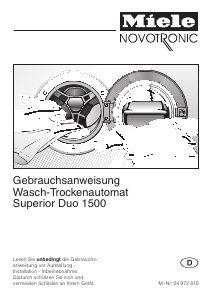 Bedienungsanleitung Miele Superior Duo 1500 Waschtrockner