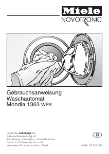 Bedienungsanleitung Miele Mondia 1363 WPS Waschmaschine