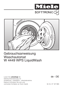 Bedienungsanleitung Miele W 4449 WPS LiquidWash Waschmaschine