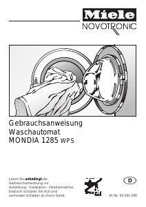 Bedienungsanleitung Miele Mondia 1285 WPS Waschmaschine