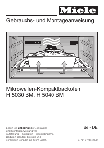 Bedienungsanleitung Miele H 5030 BM Backofen