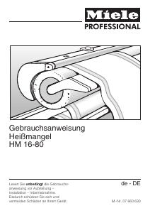 Bedienungsanleitung Miele HM 16-80 D D Mangeln