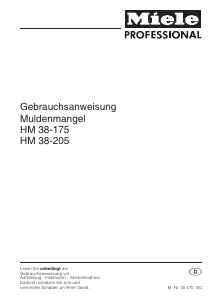 Bedienungsanleitung Miele HM 38-205 EL Mangeln