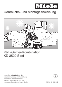 Bedienungsanleitung Miele KD 3529 S ed Kühl-gefrierkombination