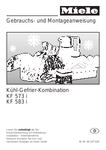 Bedienungsanleitung Miele KF 573 i Kühl-gefrierkombination