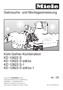 Bedienungsanleitung Miele KD 12622 S edt/cs Kühl-gefrierkombination