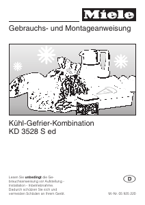 Bedienungsanleitung Miele KD 3528 S ed Kühl-gefrierkombination