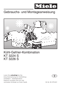 Bedienungsanleitung Miele KT 3226 S Kühl-gefrierkombination