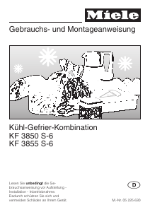 Bedienungsanleitung Miele KF 3850 S-6 Kühl-gefrierkombination