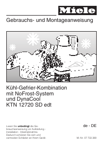 Bedienungsanleitung Miele KTN 12720 SD edt Kühl-gefrierkombination