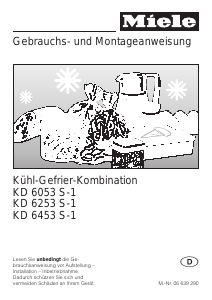 Bedienungsanleitung Miele KD 6453 S-1 Kühl-gefrierkombination