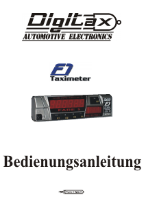 Bedienungsanleitung Digitax F1 Taxameter