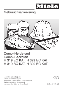 Bedienungsanleitung Miele H 329 BC-KAT Herd