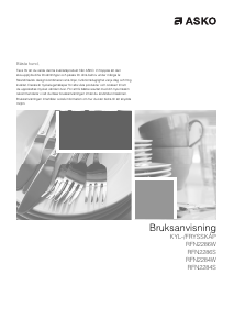 Bruksanvisning Asko RFN2284W Kyl-frys