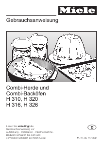 Bedienungsanleitung Miele H 326-2 B Herd